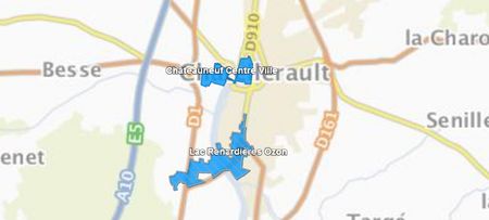 Visualiser les quartiers proritaires de Châtellerault