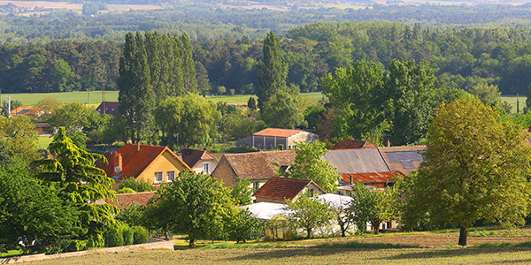 Vue de la commune de Colombiers