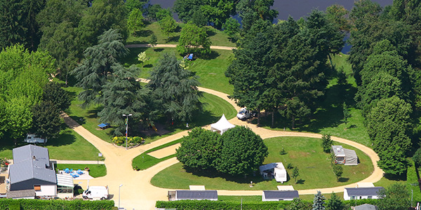 Vue aérienne des Ormes