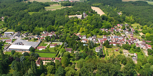 Vue aérienne de Saint-Rémy-sur-Creuse