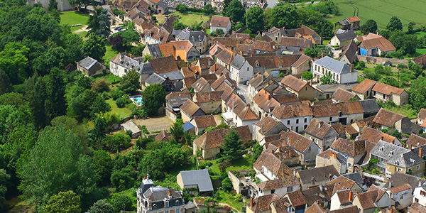 Vue aérienne de Vicq-sur-Gartempe