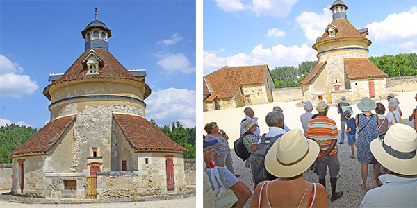 Vue de la cour intérieure du château de La Roche-Amenon à Buxeuil