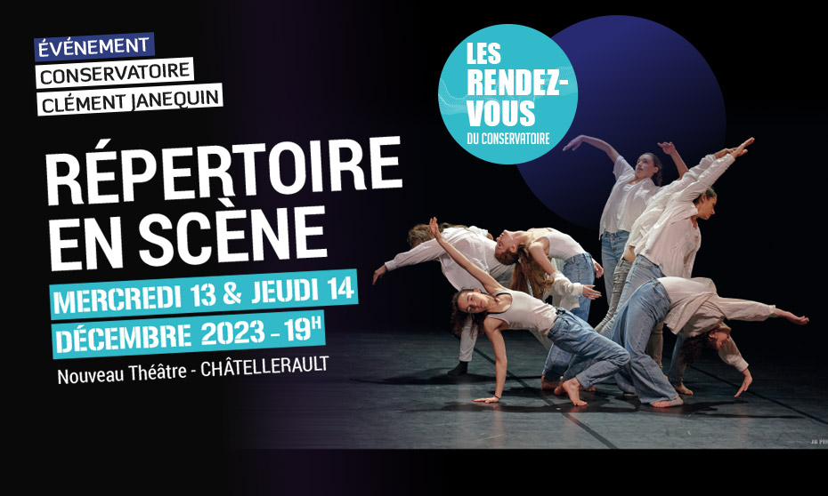 visuel répertoire en scène - spectacle de danse au Nouveau Théâtre - mercredi 13 et jeudi 14 décembre